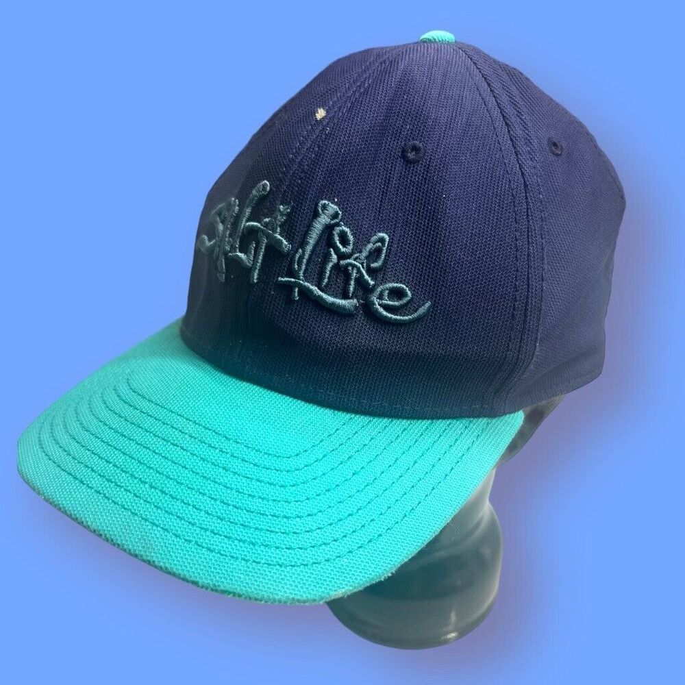 Salt Life A Flex Fit Embroidered Baseball Hat Cap Blue Unisex L/XL Vintage Retro